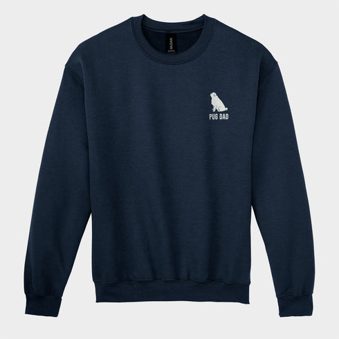 Pug Sweatshirt for Men - Pug Dad Crew Sweatshirt